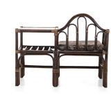Bamboo and rattan bench