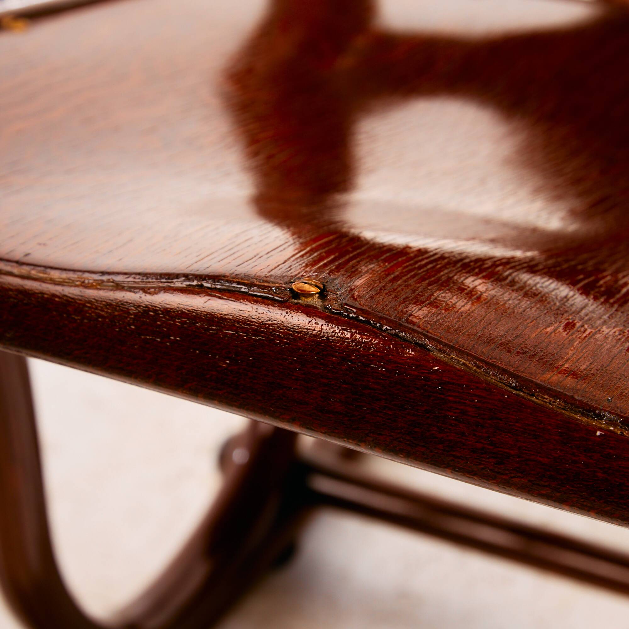 MK8961 Restored beech rocking chair by Gustav Siegel for Jacob & Josef Kohn