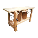 Meuble de métier établi ancien en bois