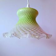 Tinted glass pendant light 1950