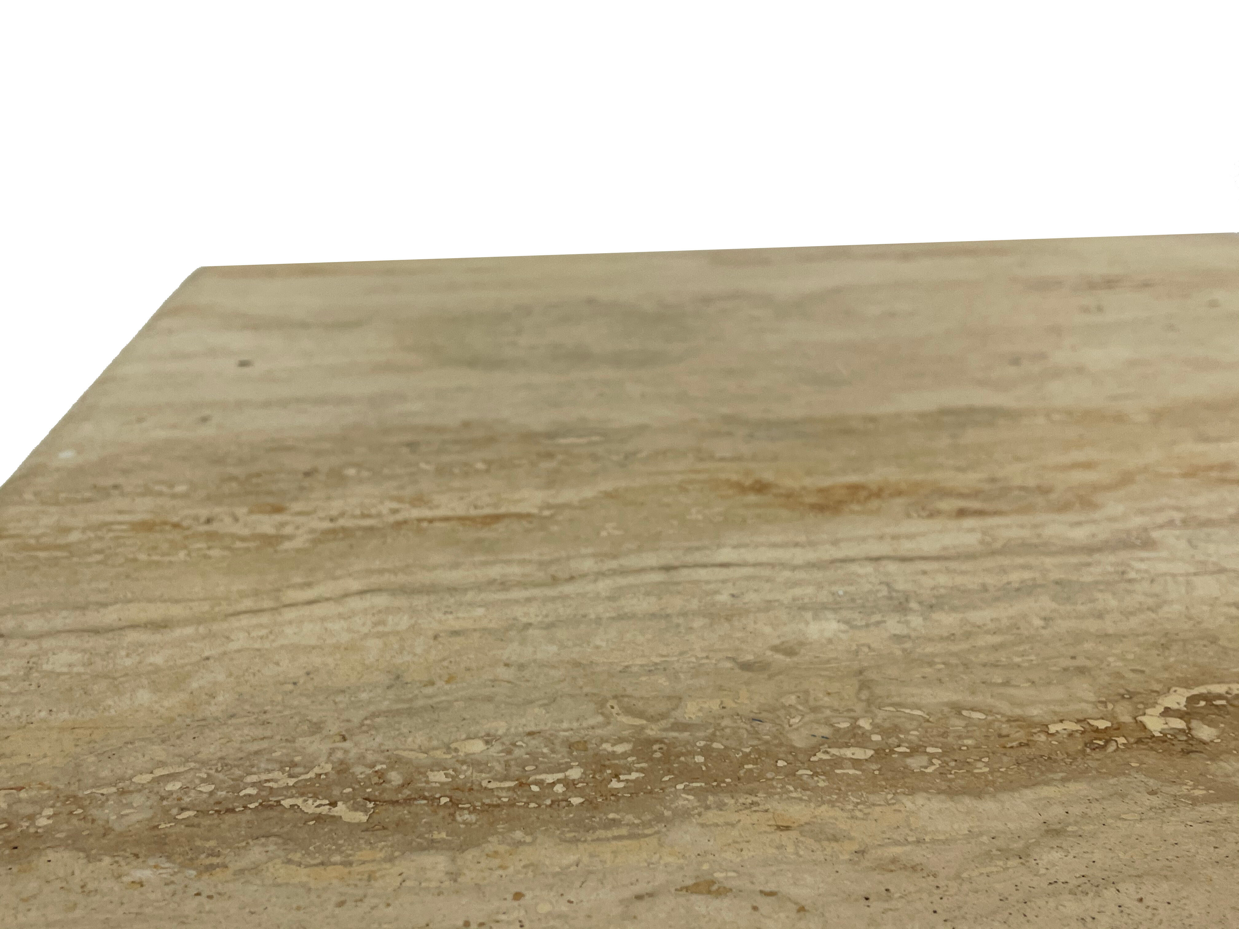 Italian travertine pull out tables, 1970