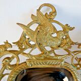 Paire de miroirs en bronze de style rocaille fin xixe