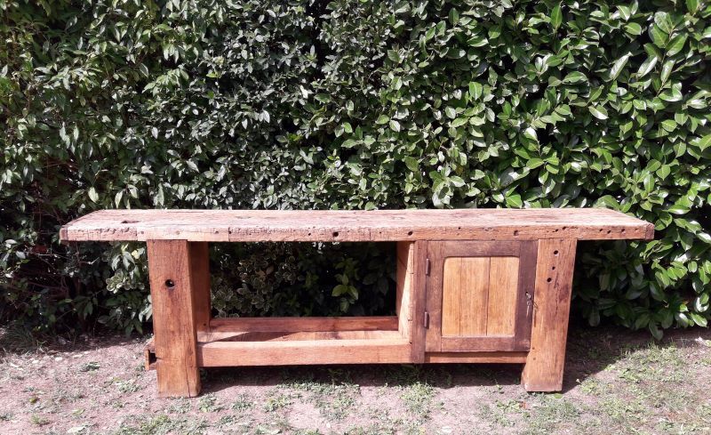 Workshop workbench L261xD50xH80,5cm old beech