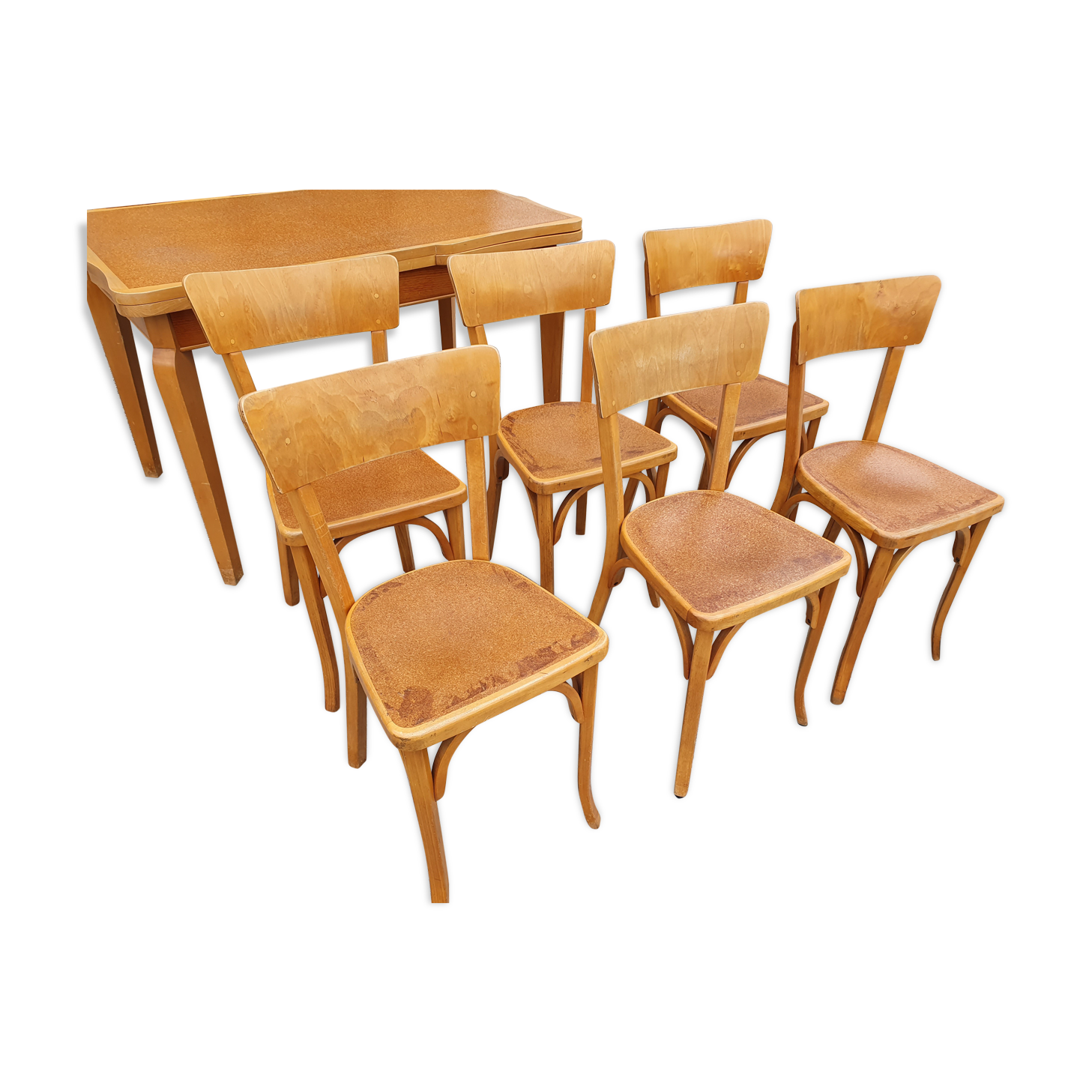 Serie 6 chairs baumann bistro kitchen vintage bar