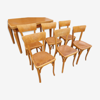 Serie 6 chairs baumann bistro kitchen vintage bar