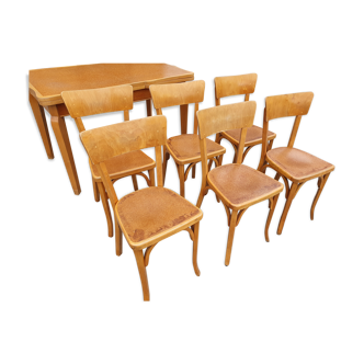 Serie 6 chairs baumann bistro kitchen vintage bar