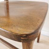 Vintage Wooden Dining Chair: Tyrolean Farmhouse Bistro, 1970s