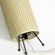 Original 1950s brass tripod table lamp with a perforated metal lampshade