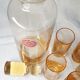 Portieux crystal decanter and its 5 glasses