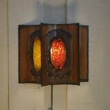 Applique murale Accolay en cuivre et résine 1950’s