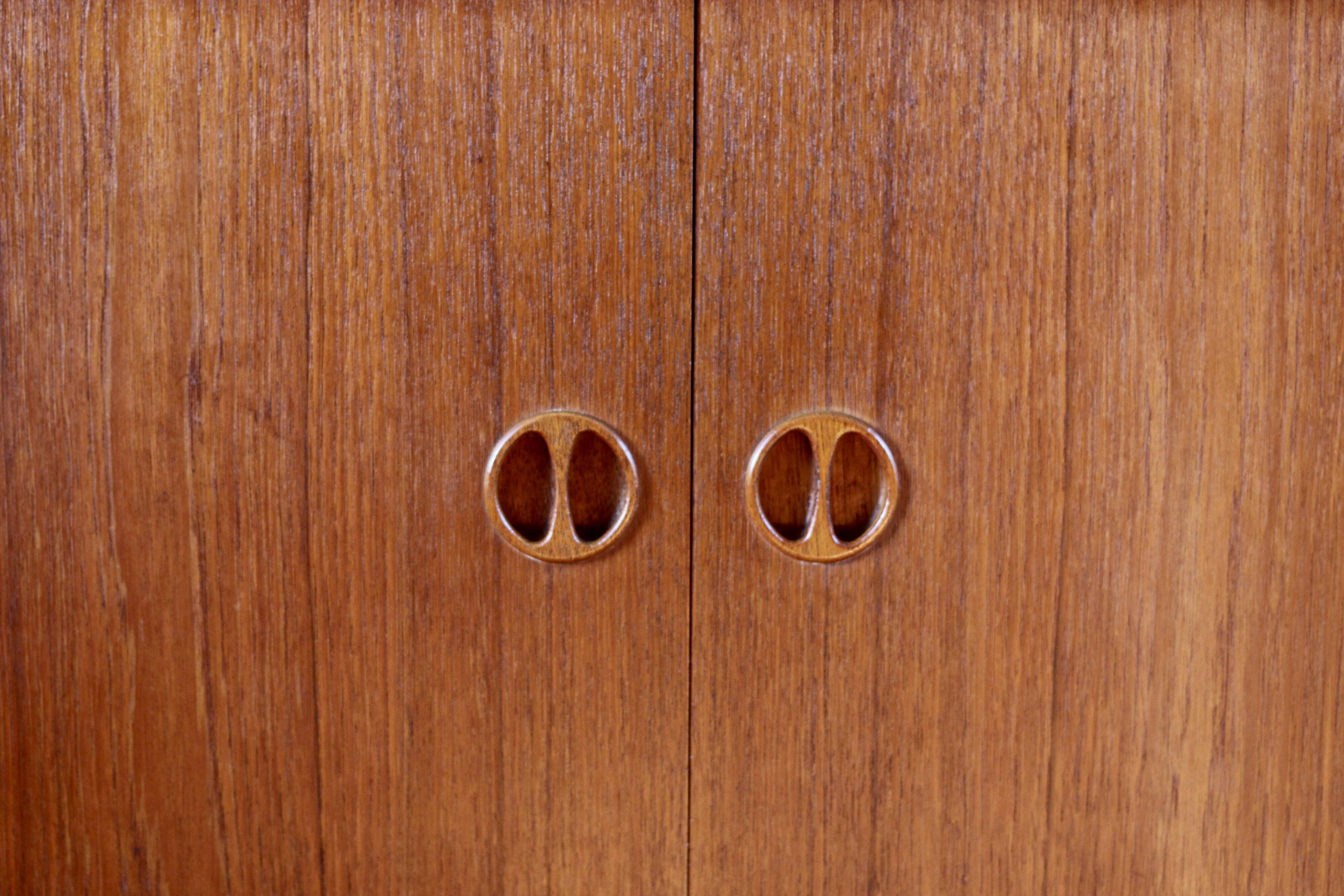 Vintage Scandinavian teak sideboard by Aalf Aarseth for Bahus, 220 cm, 1960s
