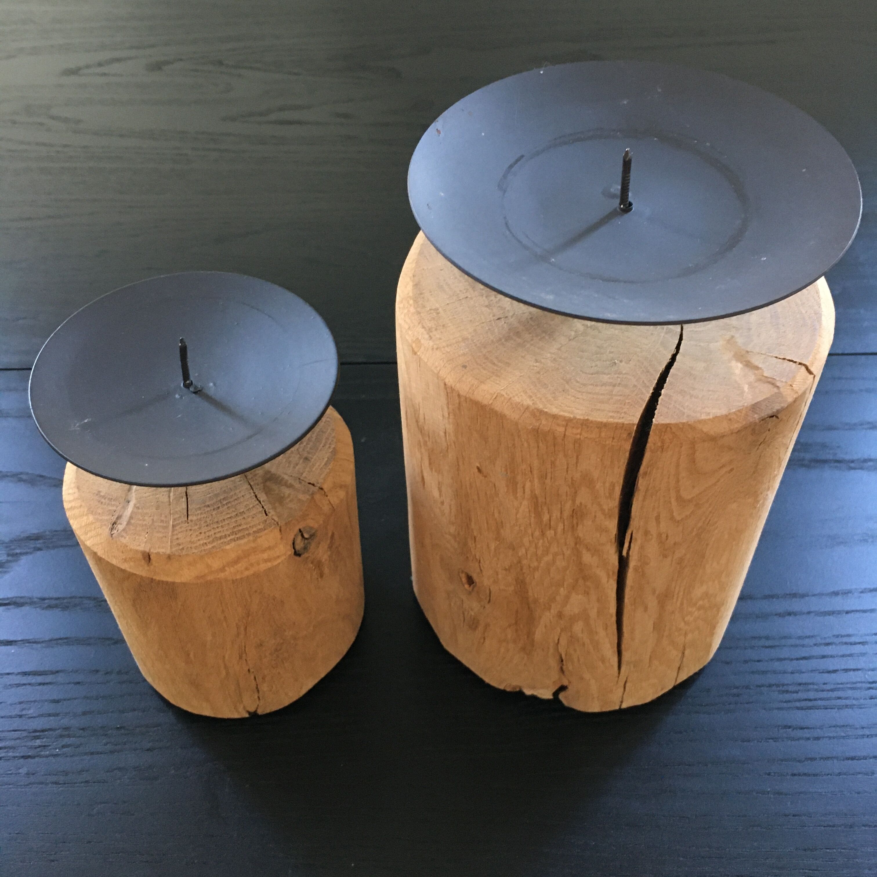 Pair of brutalist candlesticks