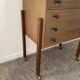 Meuble de métier vintage sur roulettes années 60-70