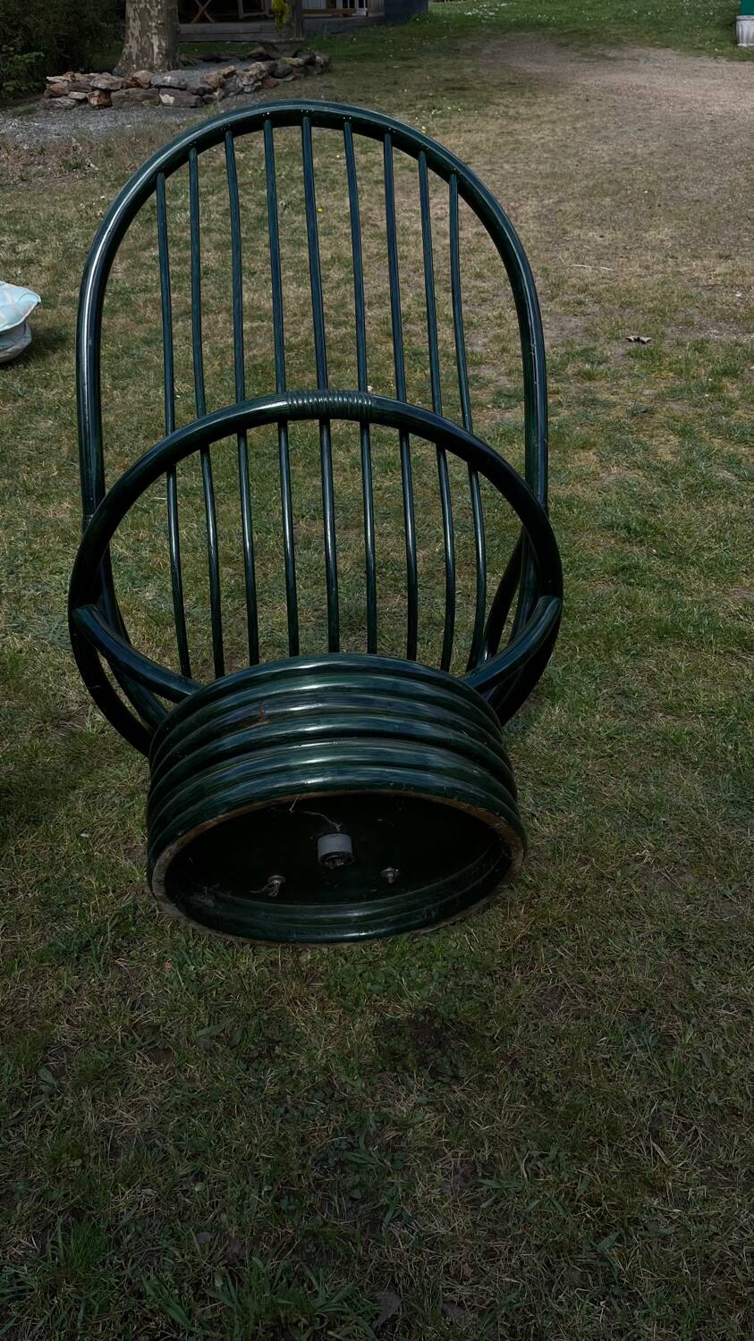 Pair of rattan armchairs