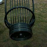 Pair of rattan armchairs