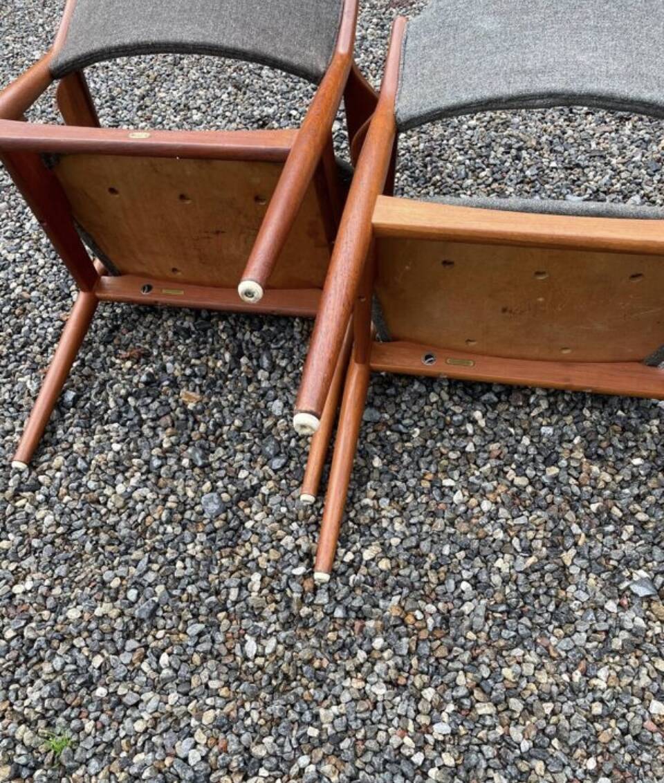 two model 62A armchairs designed by Arne Vodder for Sibast Møbler,