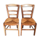 Lot de 2 chaises paillées
