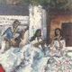 " La Gitane " huile sur toile encadrée. XX siècle