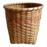 Corbeille osier beige vert