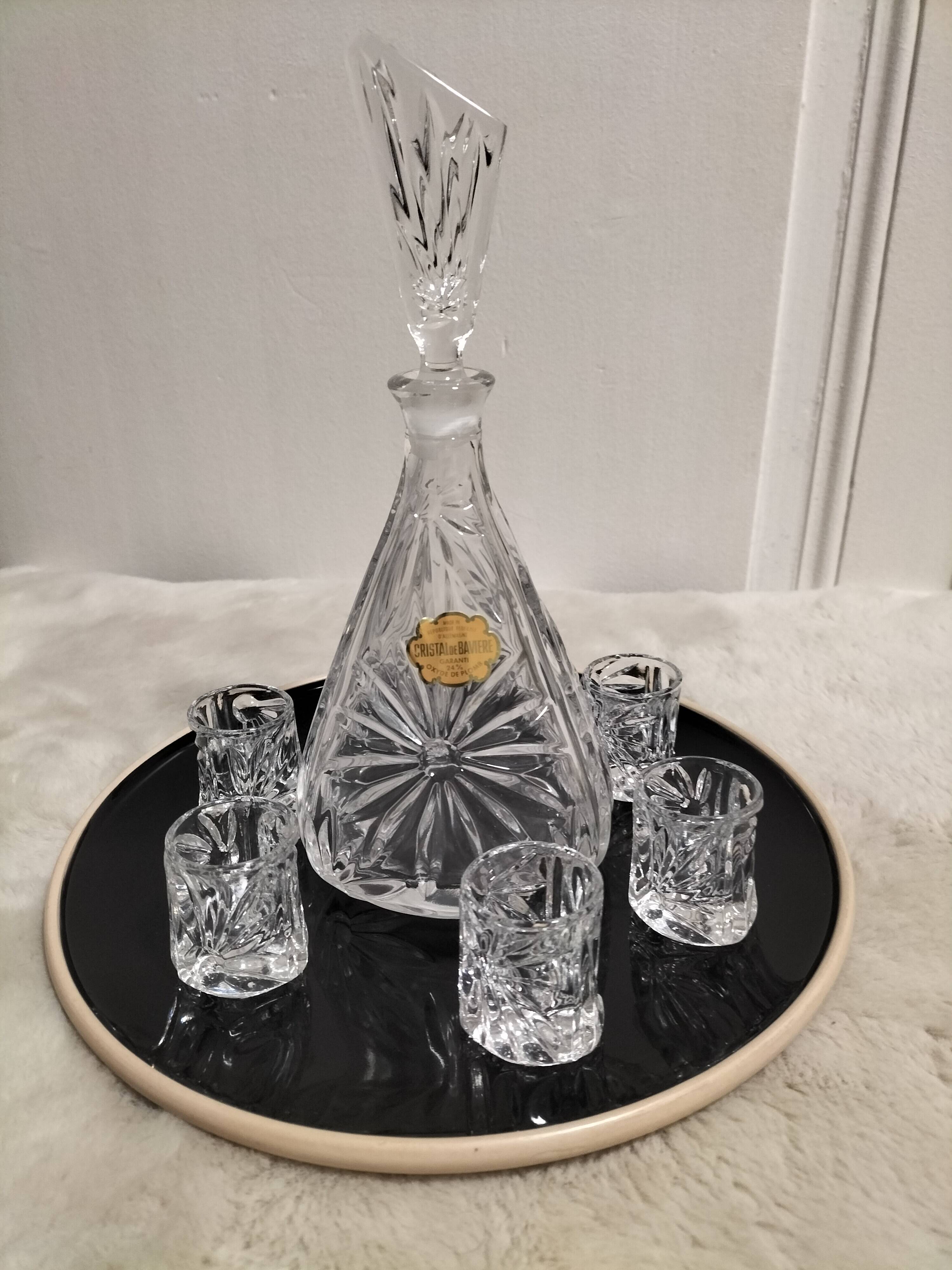 Service liqueur cristal de Bavière XX ieme siècle