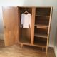 Armoire bois et rotin