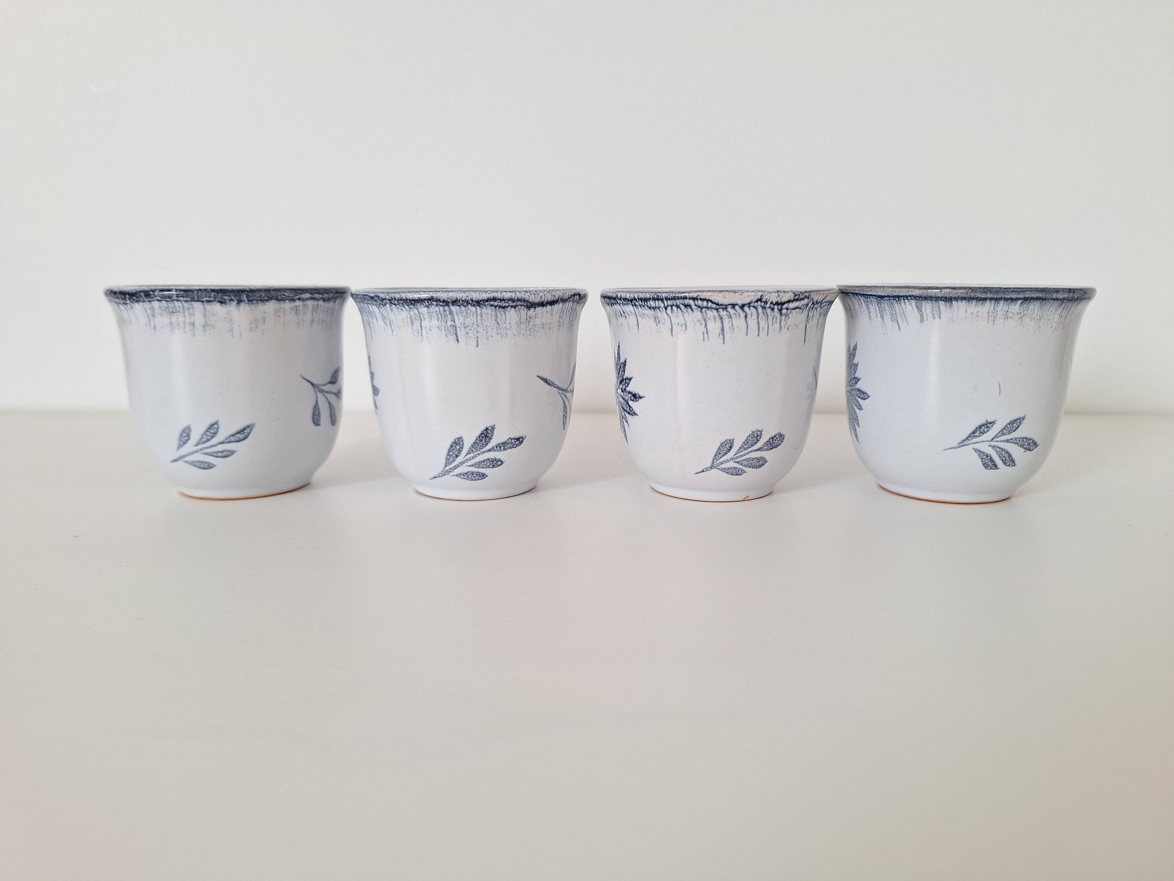 Tasse à café bleu Niderviller 1970 - 1980