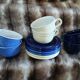 6 antique Émile Henry cups