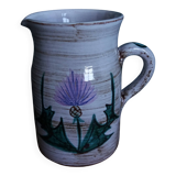 Decorative pitcher with thistle by Etienne Daniel, Vallauris