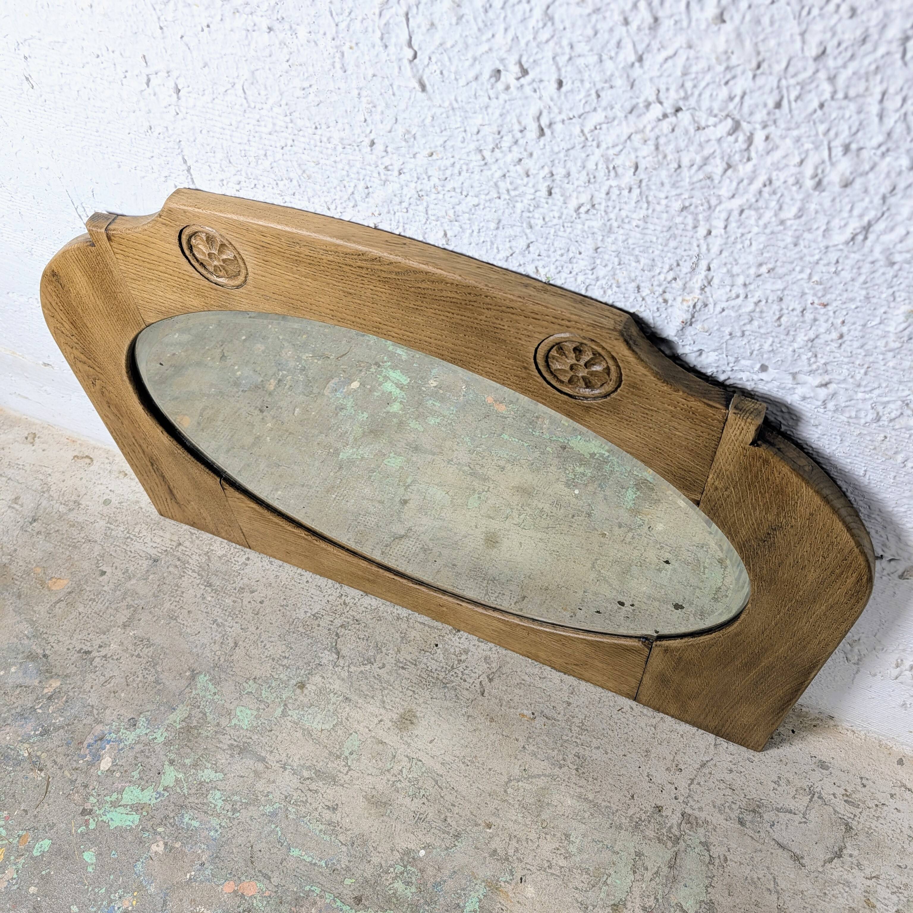 Carved oak mirror - 1930s