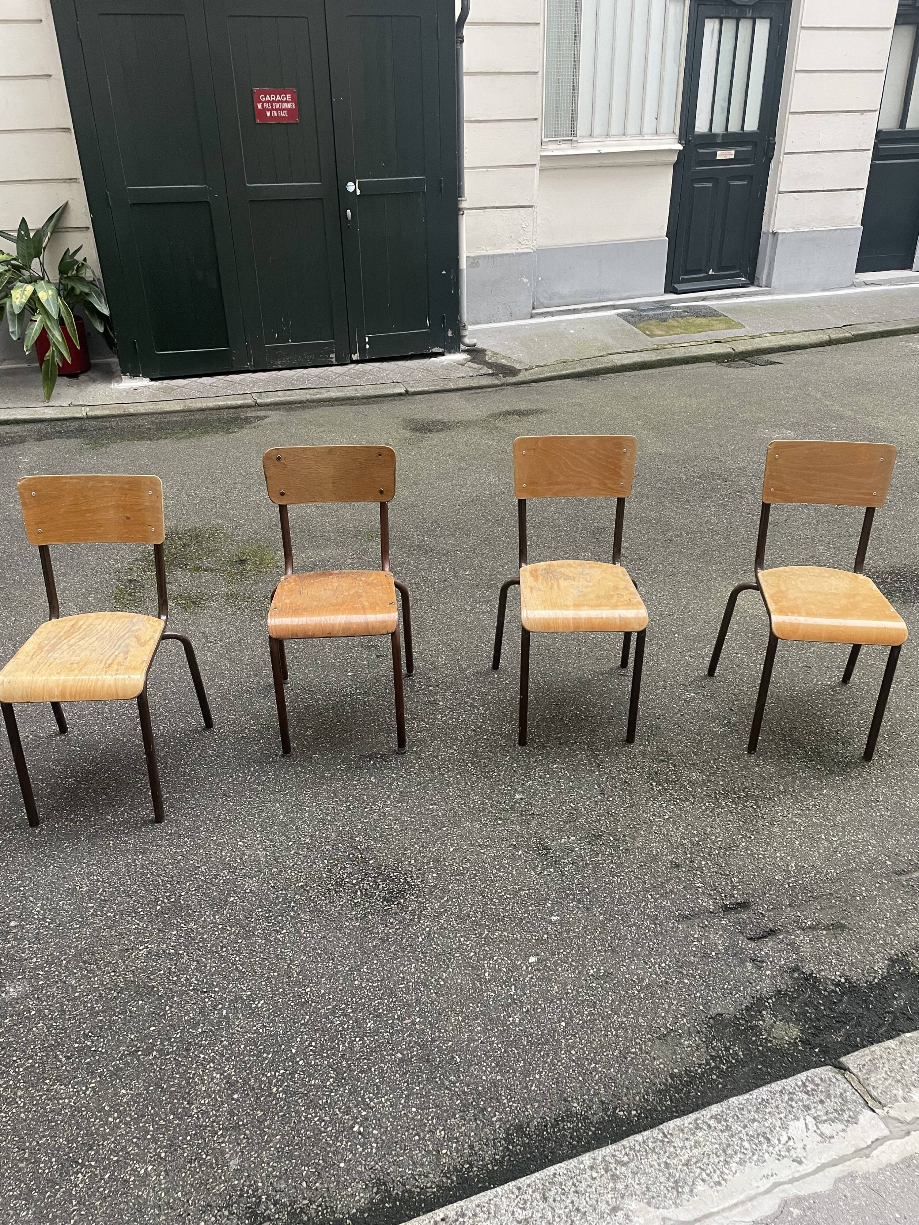 Set of 4 Mullca chairs - School chairs
