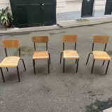 Set of 4 Mullca chairs - School chairs