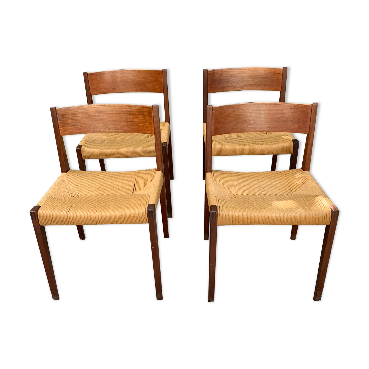 4 chaises modèle Pia de Poul Cadovius vers 1960