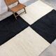 Tapis blanc-noir fait main traditionnel 250cmx150cm