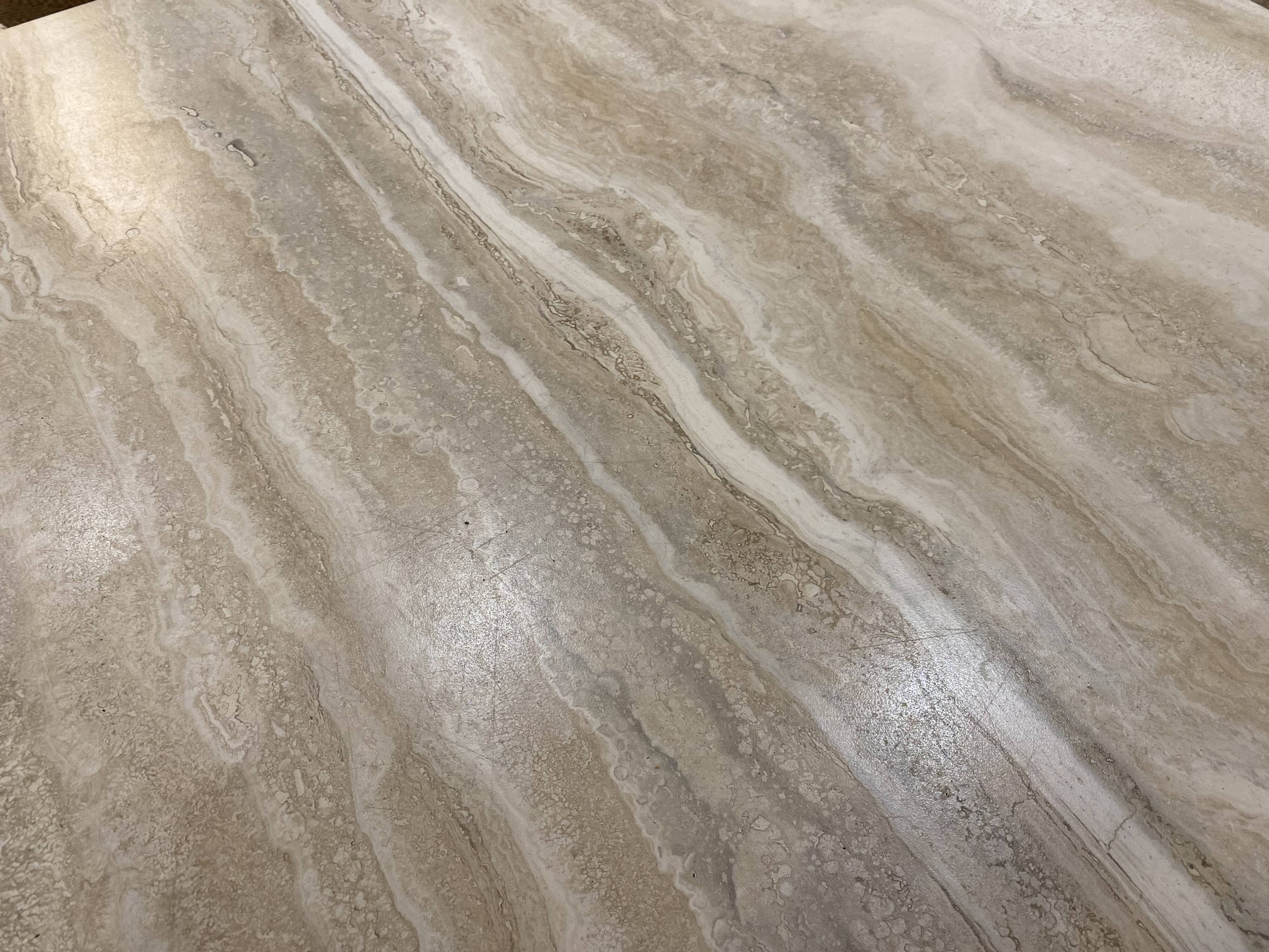 Travertine eye coffee table 1980