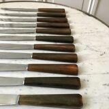 Set of 11 wooden tooth knives made of 50s