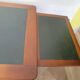 minister's desk - 2 drawers - solid wood - faux leather writing pad - Louis Philippe