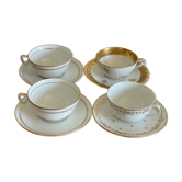 4 cups and under golden cups Limoges porcelain