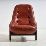 Leather lounge chair by jean gillon for probel (mk10185)
