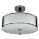 1970s 1980s Ceiling Lamp by Honsel Leuchten Germany in Glass & Chrome