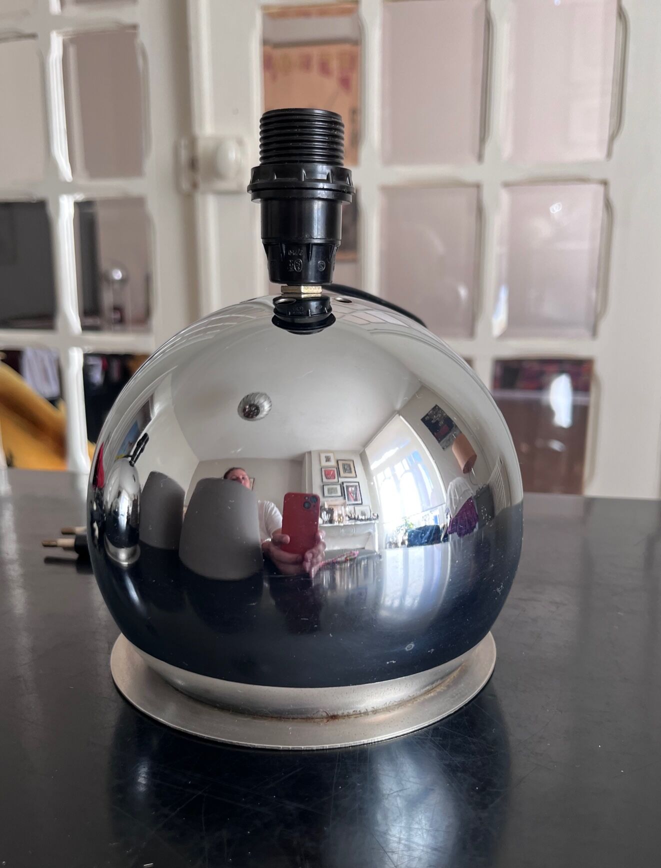 Pair of chrome lamps 1970