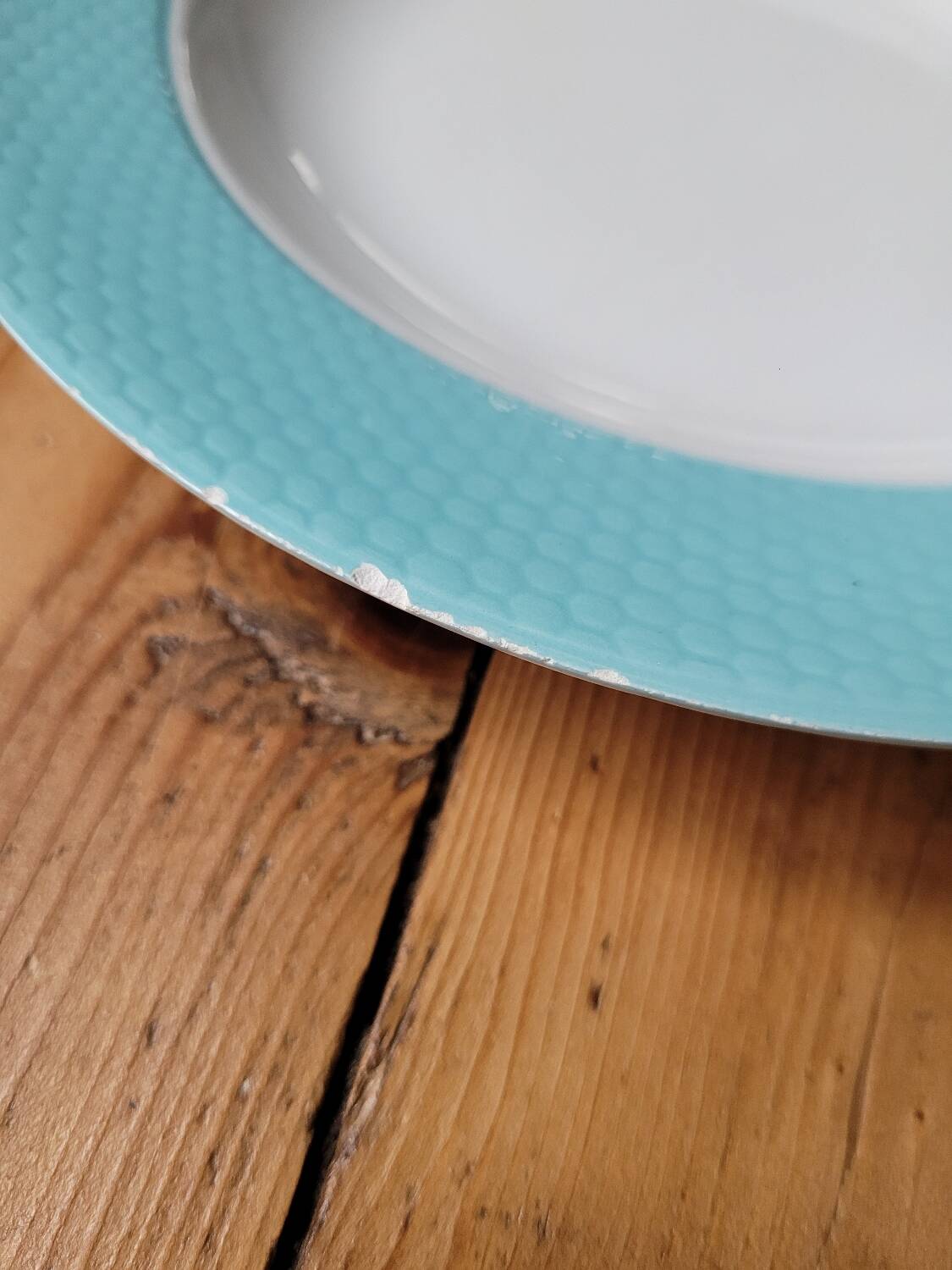 Set of 3 turquoise soup plates L'Amandinoise