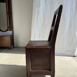 Antique oak storage chair