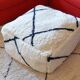 Pouf tapis marocain beni ourain 60 x 60 x 20