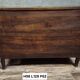 Antique curved secretary desk, Louis XV style, made of solid wood and marquetry.