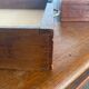 Solid oak desk with 2 drawers feet turned