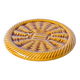 Bottle coaster in yellow braided effect slip 1960
