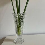 Chiseled glass vase