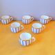 Service of 6 80s coffee cups