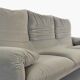 Cassina Maralunga 3-Seater Sofa by Vico Magistretti in grey striped fabrics