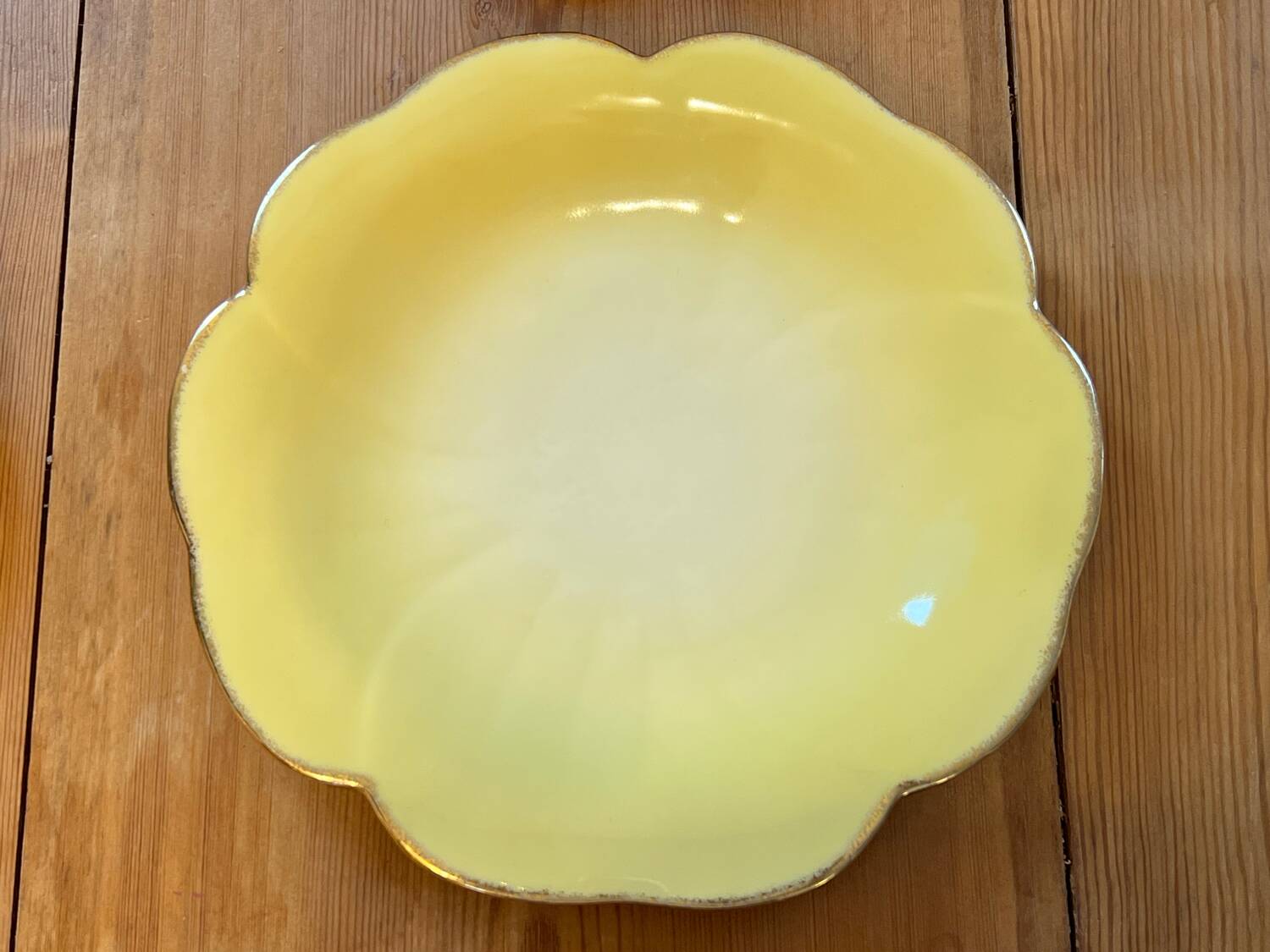 Set of 6 vintage floral plates by Geneviève Lethu